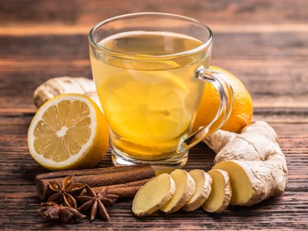 Ginger lemon tea perfectly boosts immune system and potency